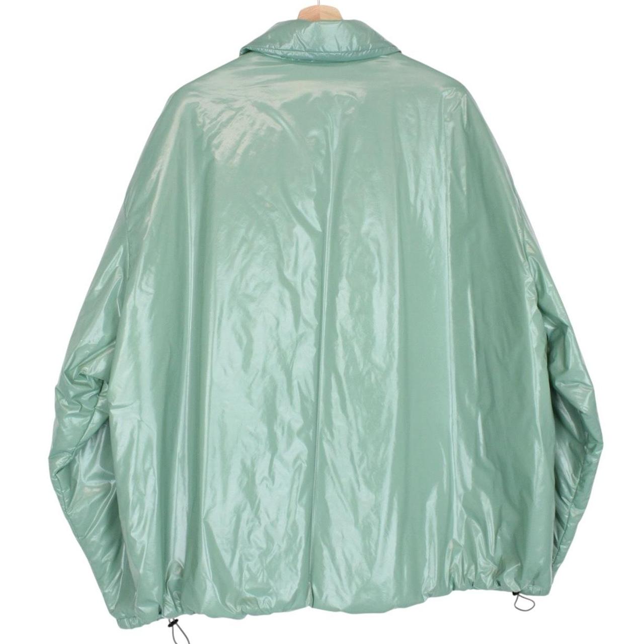 Dries Van Noten Green Nylon Crinkle Full Zip Jacket