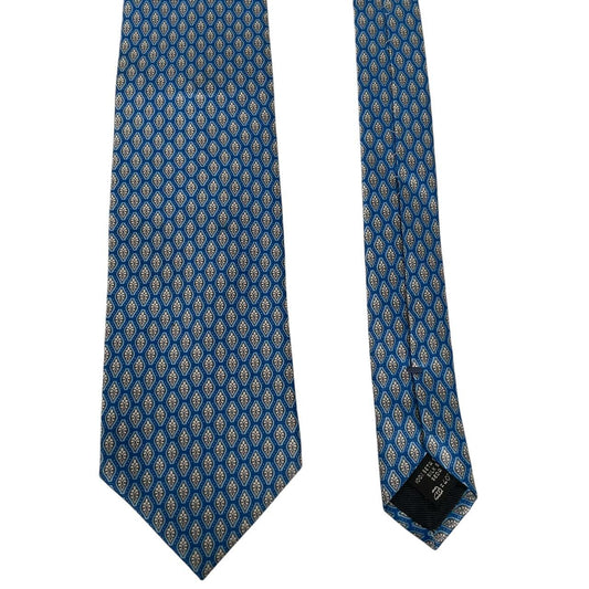 Ermenegildo Zegna Blue Geometric Silk Tie