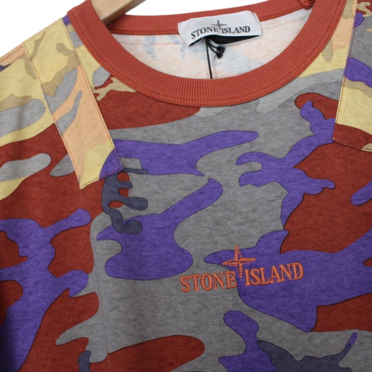 Stone Island AW 2022 Multicoloured Heritage Camo Short Sleeve T-Shirt