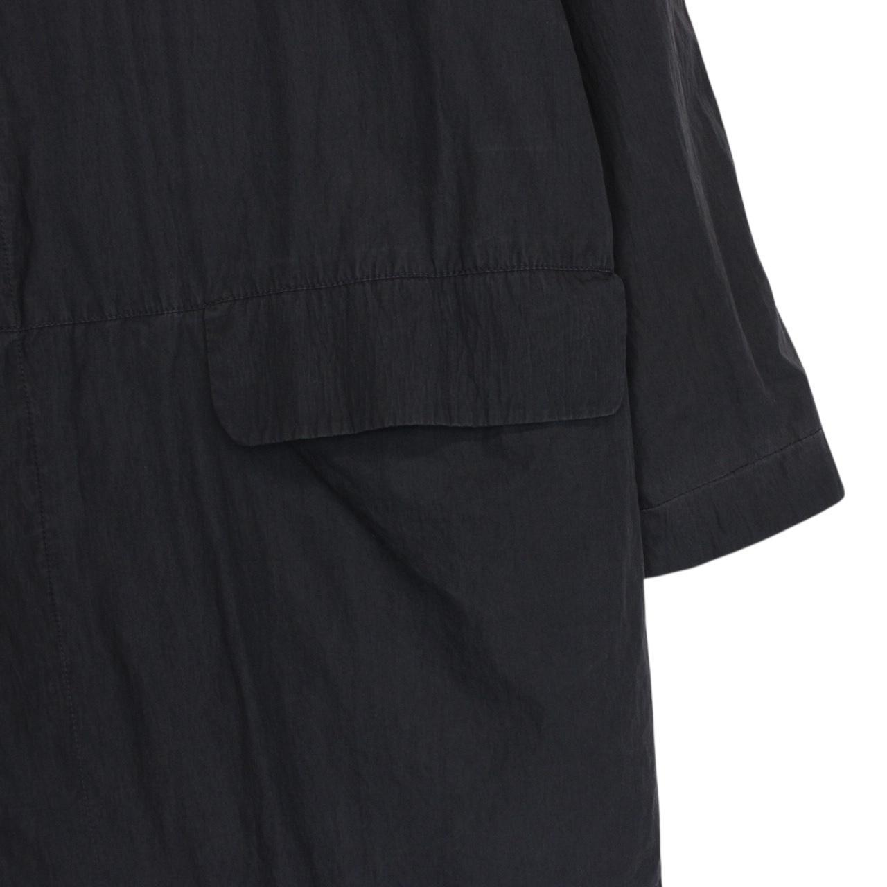 Vintage Burberry London Navy Blue Nova Check Lined Cotton Blend Balmacaan Coat