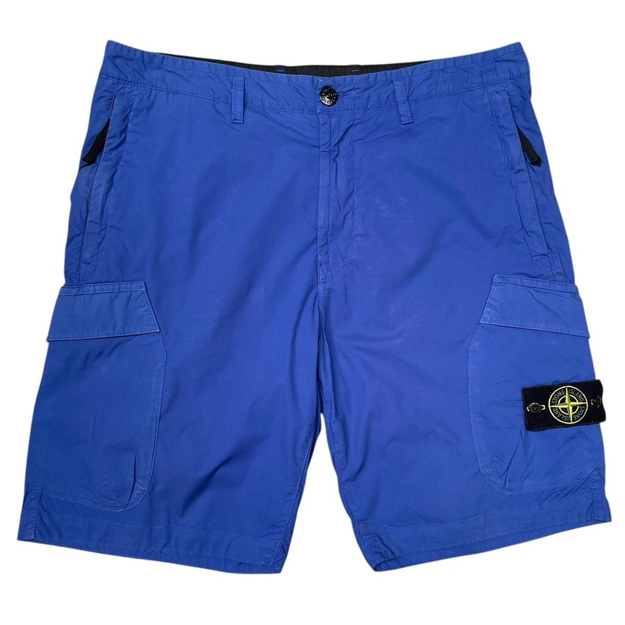 Stone Island SS 2019 Blue Bermuda Cotton Cargo Shorts