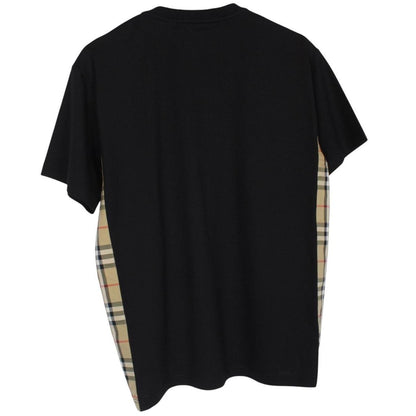 Burberry beige and black short sleeve t-shirt with Nova Check pattern and logo.