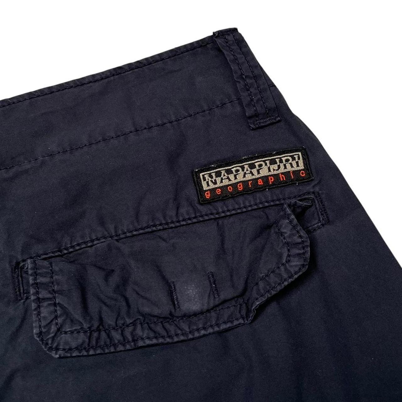 Napapijri Navy Blue Cotton Cargo Shorts