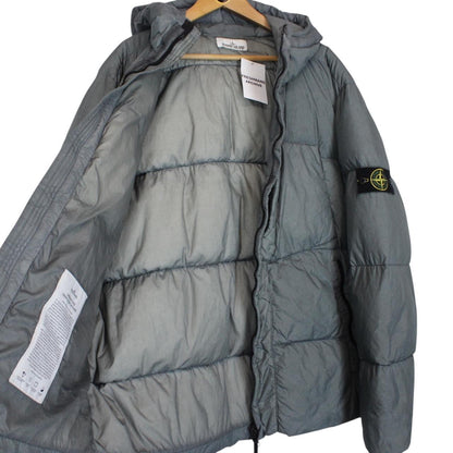 Stone Island AW 2017 Green Garment Dyed Crinkle Reps NY Down Jacket