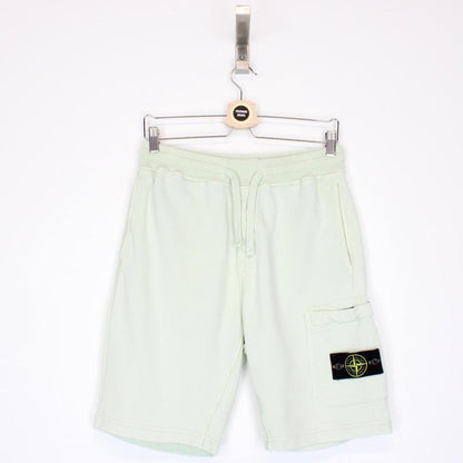 Stone Island SS 2021 Pale Green Cotton Jogger Shorts