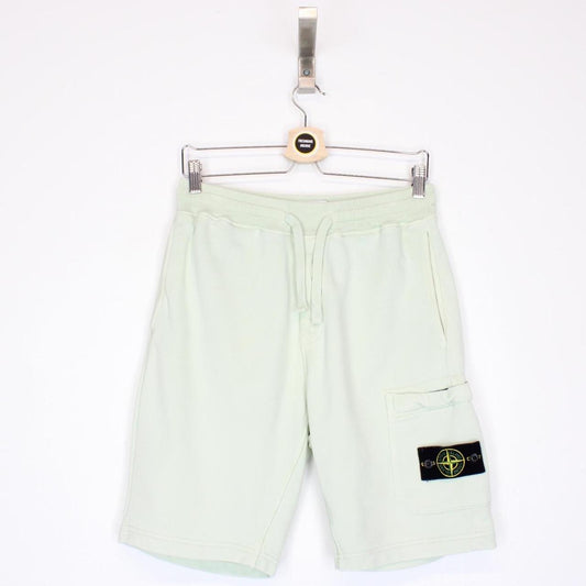 Stone Island SS 2021 Pale Green Cotton Jogger Shorts