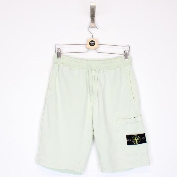 Stone Island SS 2021 Pale Green Cotton Jogger Shorts