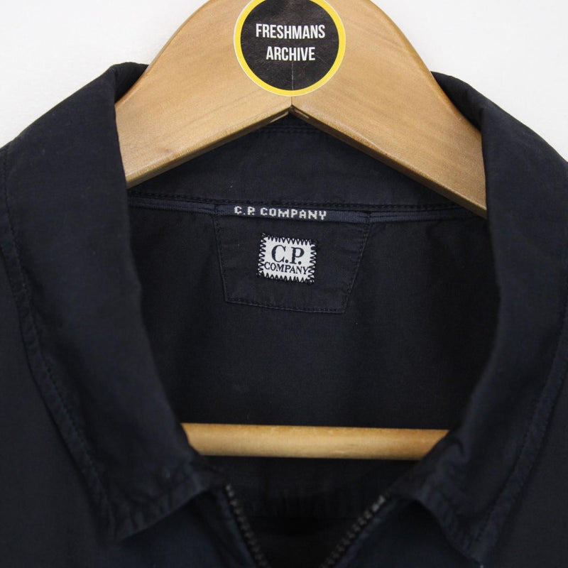 CP Company Navy Blue Full Zip Goggle Overshirt Jacket