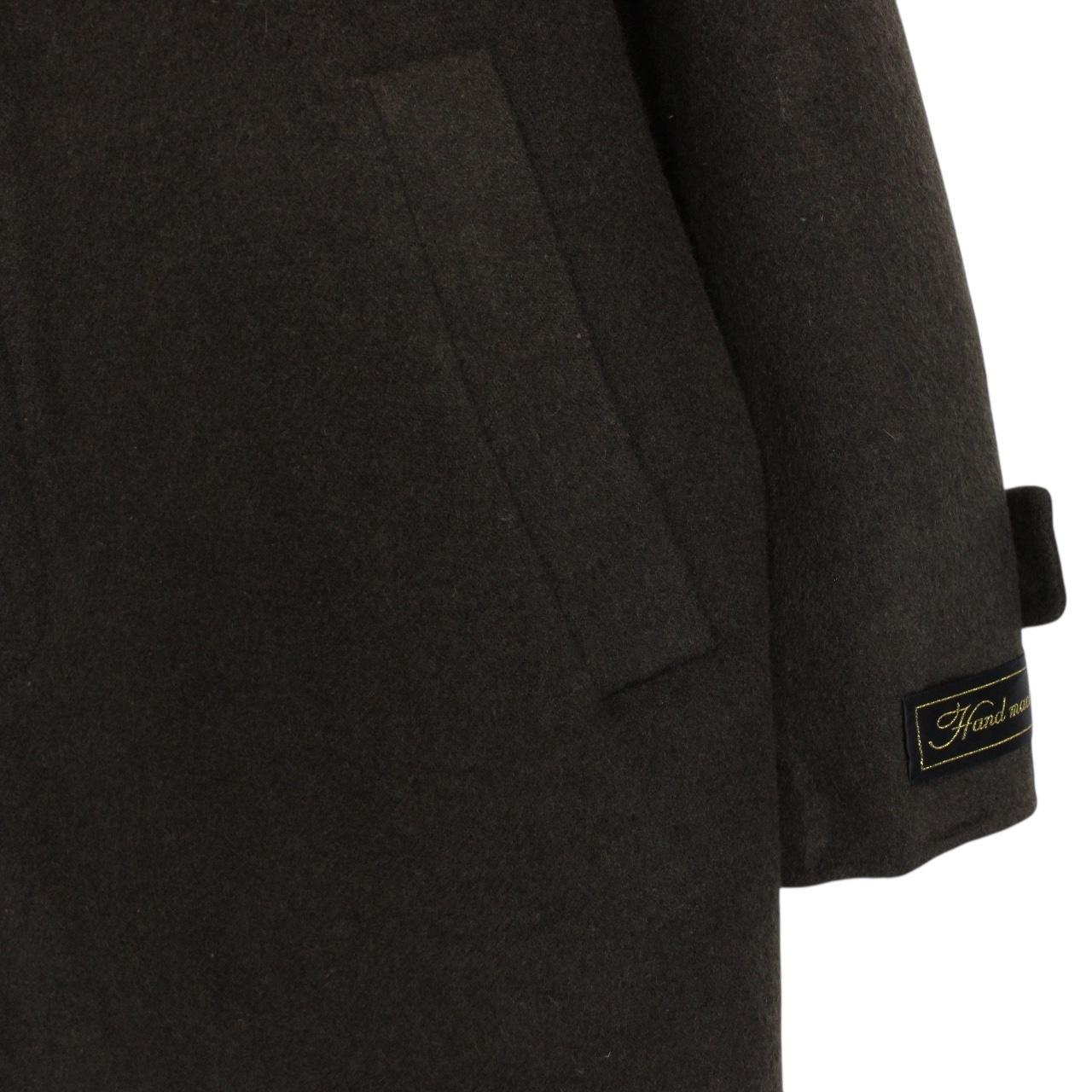 Vintage 90s Burberry Khaki Brown Cashmere Wool Coat