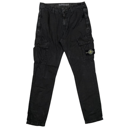 Stone Island SS 2022 Black Slim Fit Cargo Trousers