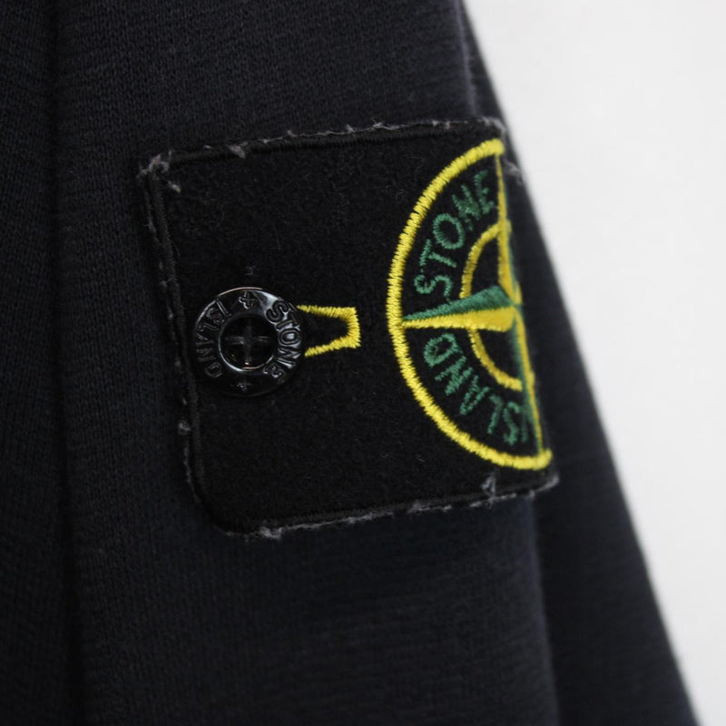 Vintage Stone Island Navy Blue Full Zip Cotton Hoodie Jumper
