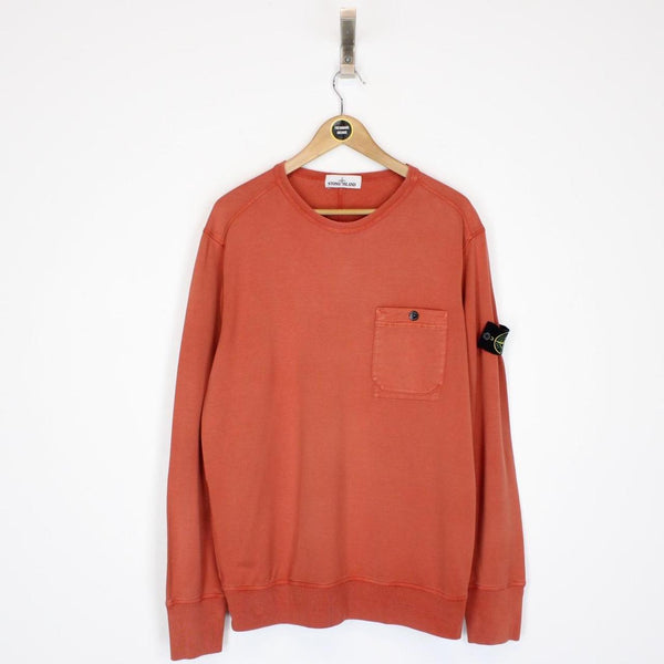 Stone Island SS 2016 Orange Cotton Sweatshirt Jumper