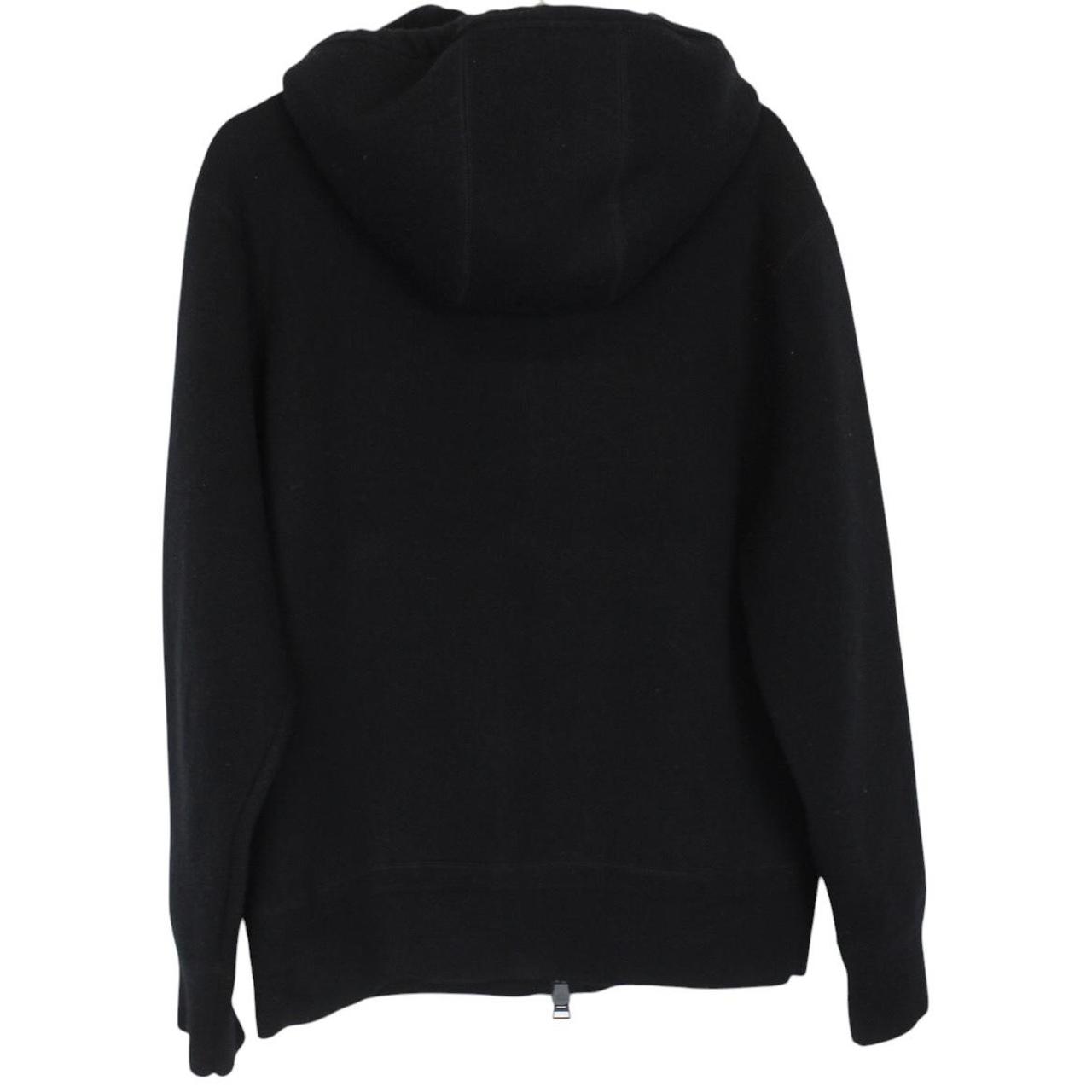 TOM FORD black full zip hoodie cashmere cotton blend with logo detail.