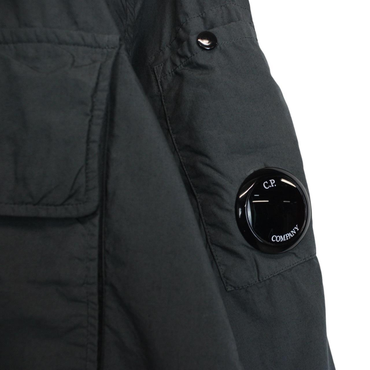 CP Company Navy Blue Lens Gabard Organic Cotton Overshirt