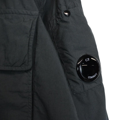 CP Company Navy Blue Lens Gabard Organic Cotton Overshirt