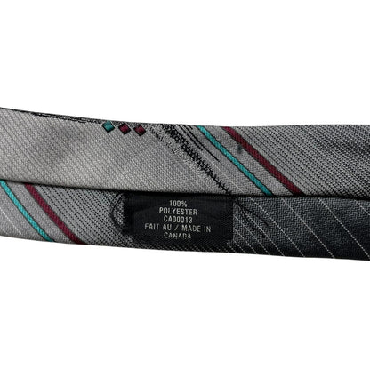 Christian Dior grey and black gradient tie, smooth polyester with subtle color transition.
