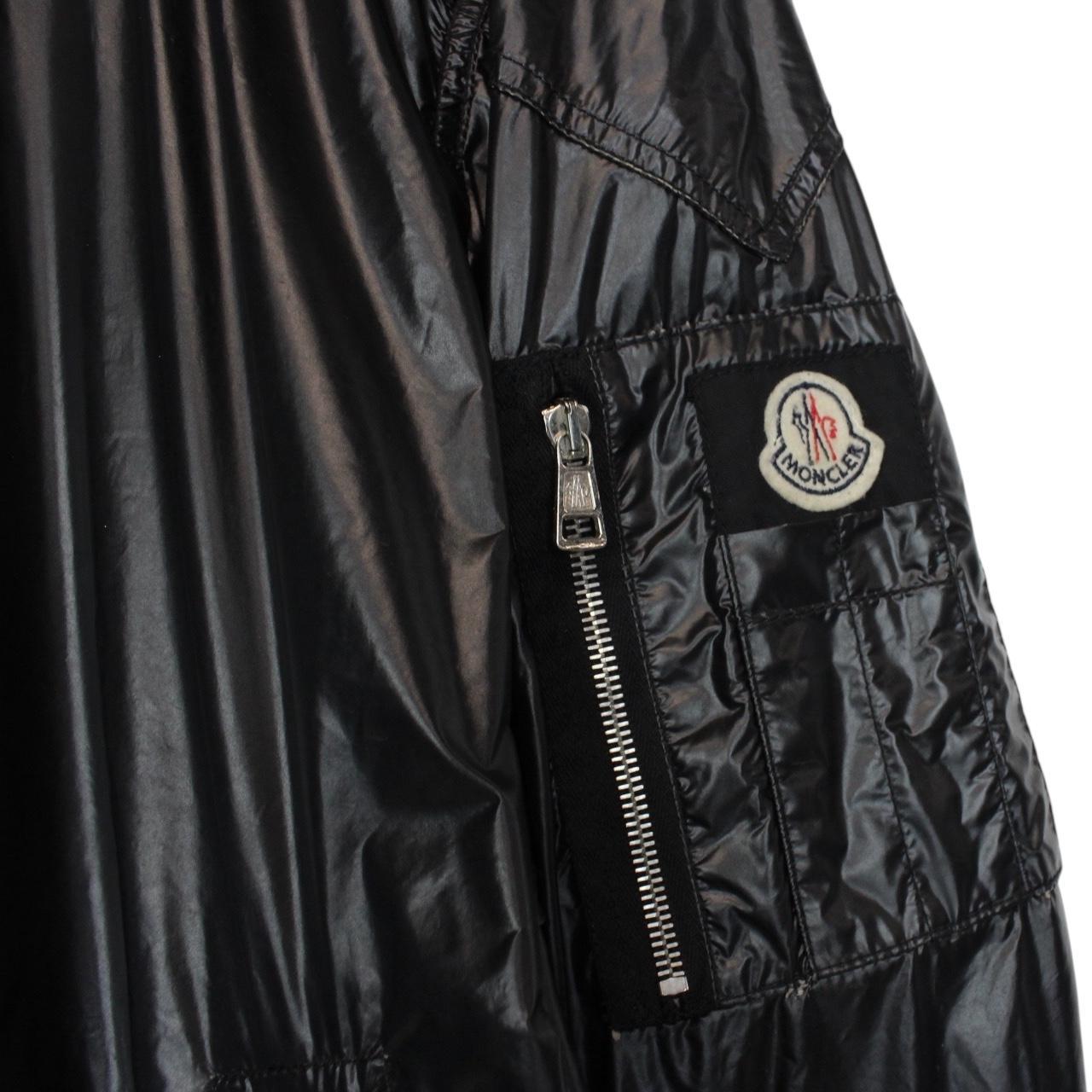 Vintage Moncler Black Full Zip Nylon Jacket
