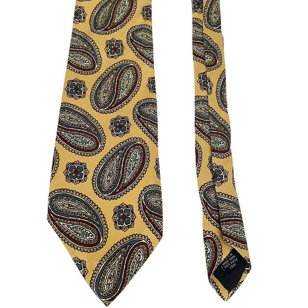 Vintage 90s Burberry Multicoloured Paisley Silk Tie