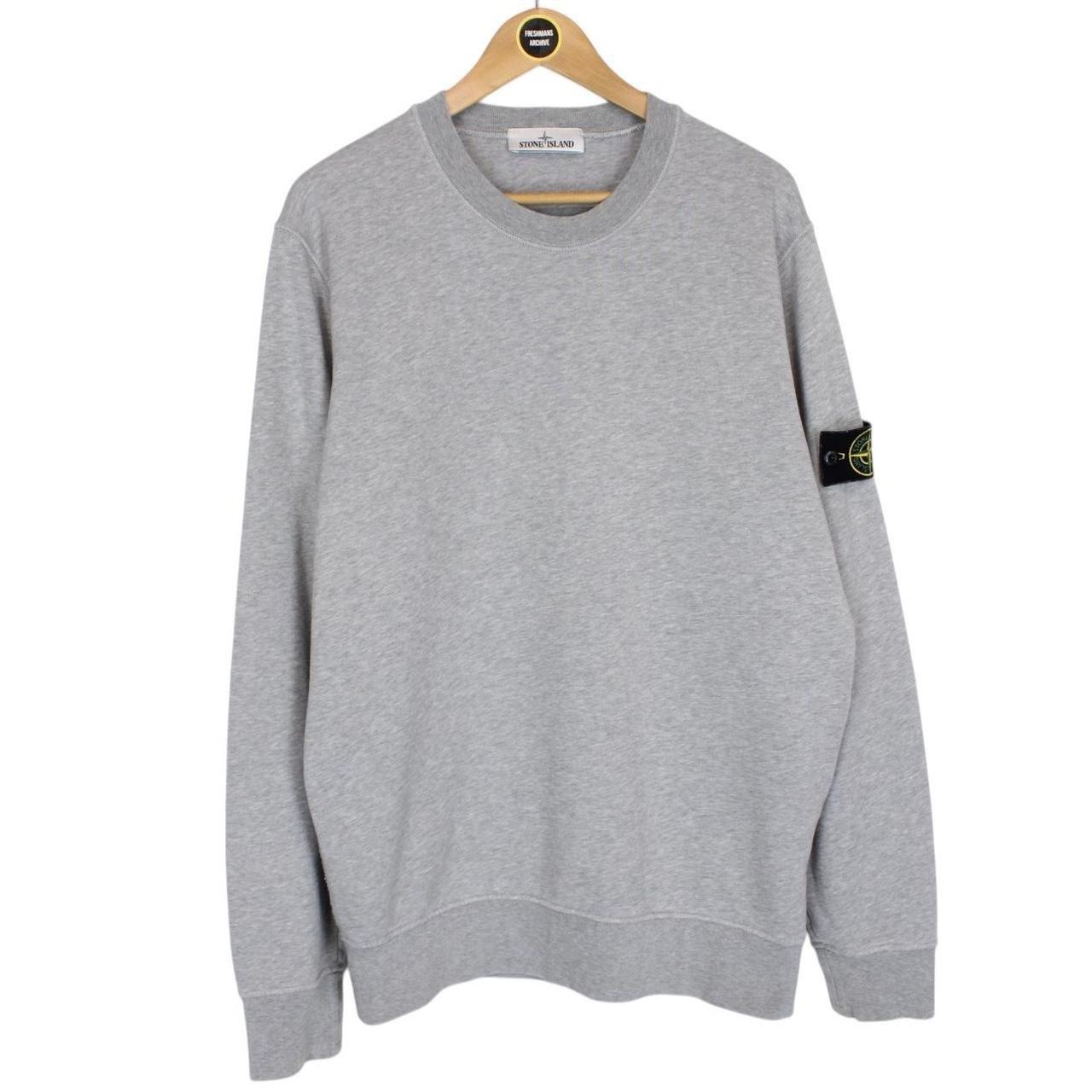 Stone Island AW 2021 Grey Cotton Sweatshirt Jumper