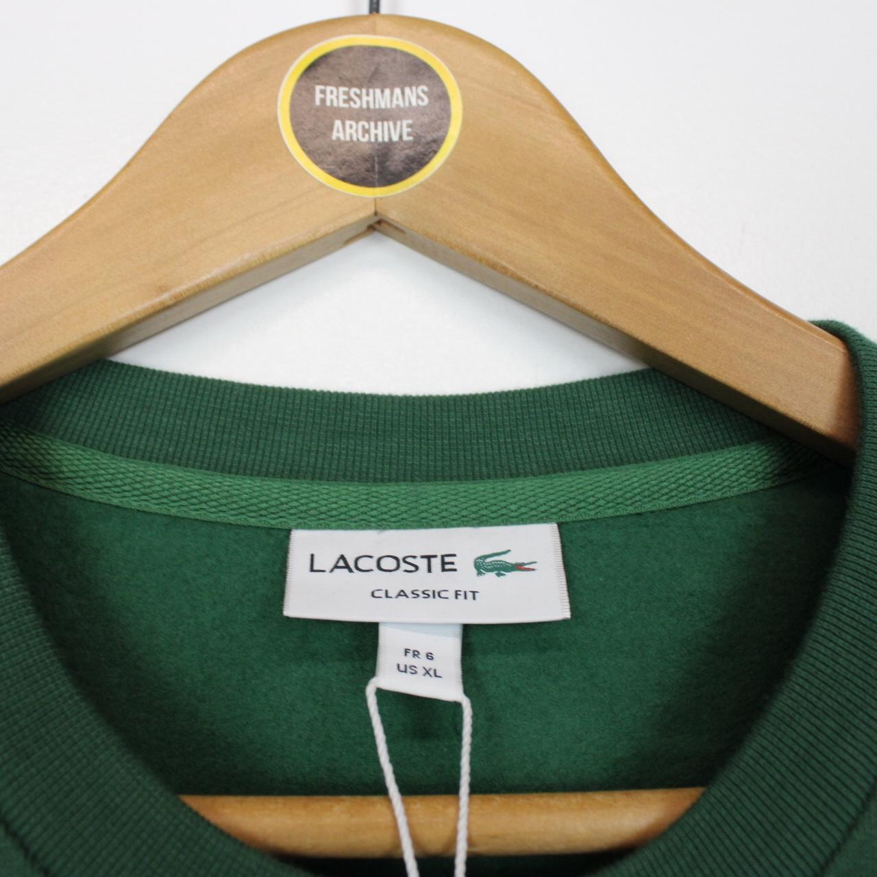 Lacoste Pine Green Fleece Crew Neck Cotton Sweatshirt Jumper