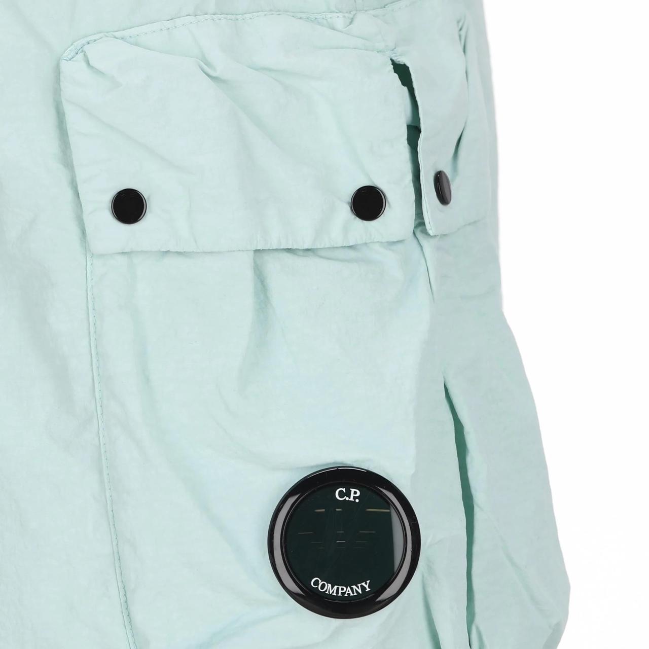CP Company Light Blue Flatt Nylon Lens Pocket Technical Shorts