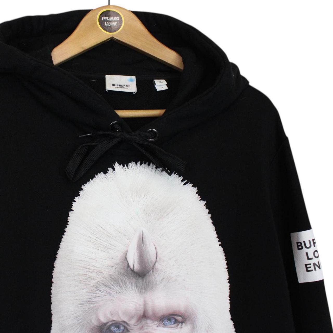 Burberry Black Gorilla Logo Print Cotton Hoodie Jumper