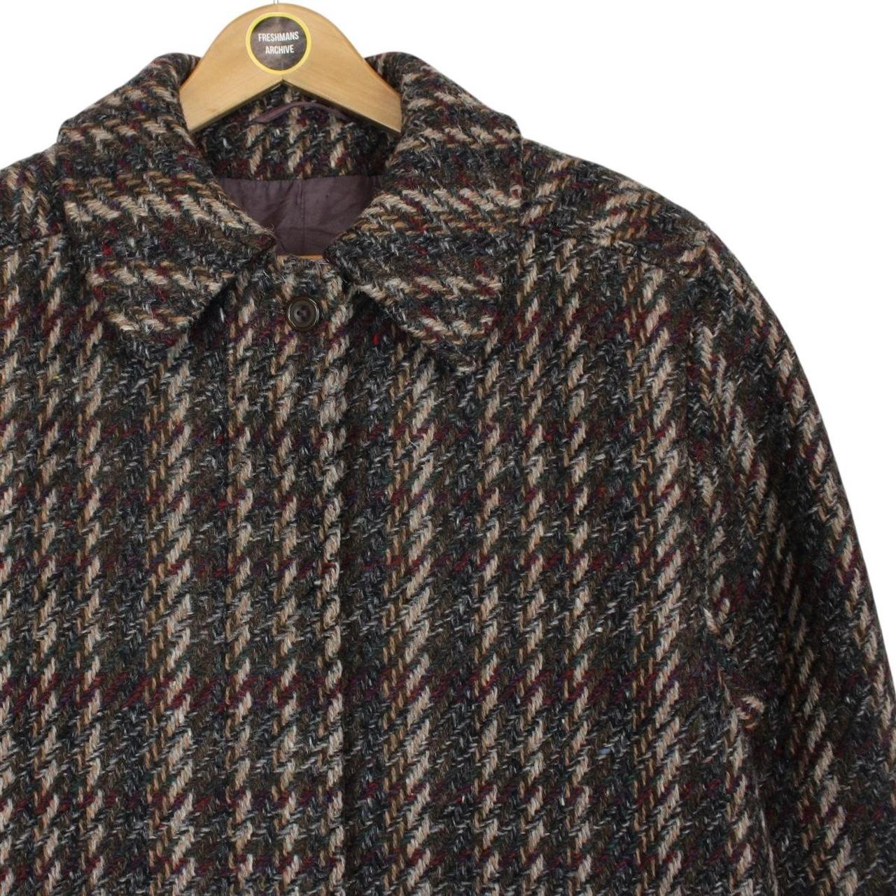 Vintage 80s Aquascutum Multicoloured Check Wool Coat