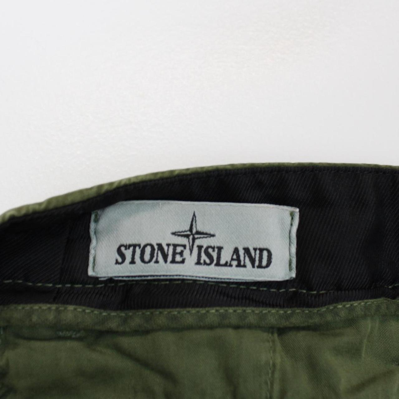 Stone Island SS 2022 Green Bermuda Cotton Cargo Shorts