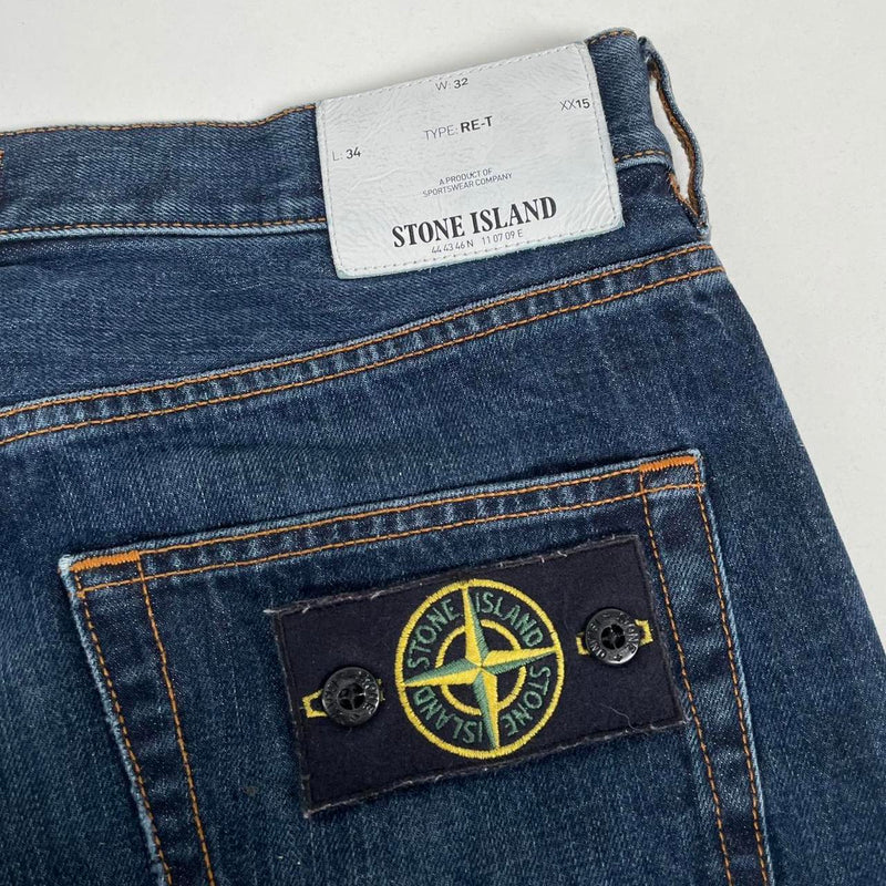 Stone Island AW 2014 Navy Blue RE-T Fit Denim Jeans