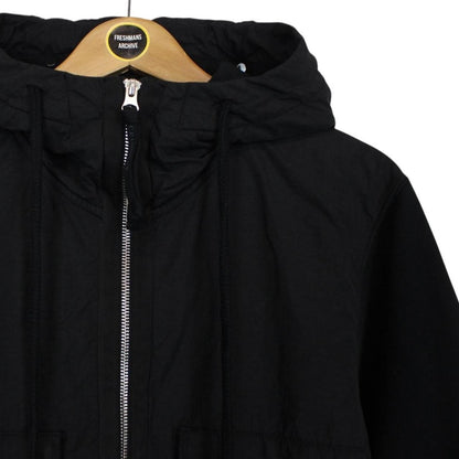 CP Company Black Diagonal Fleece Goggle Lens Hoodie Jumper