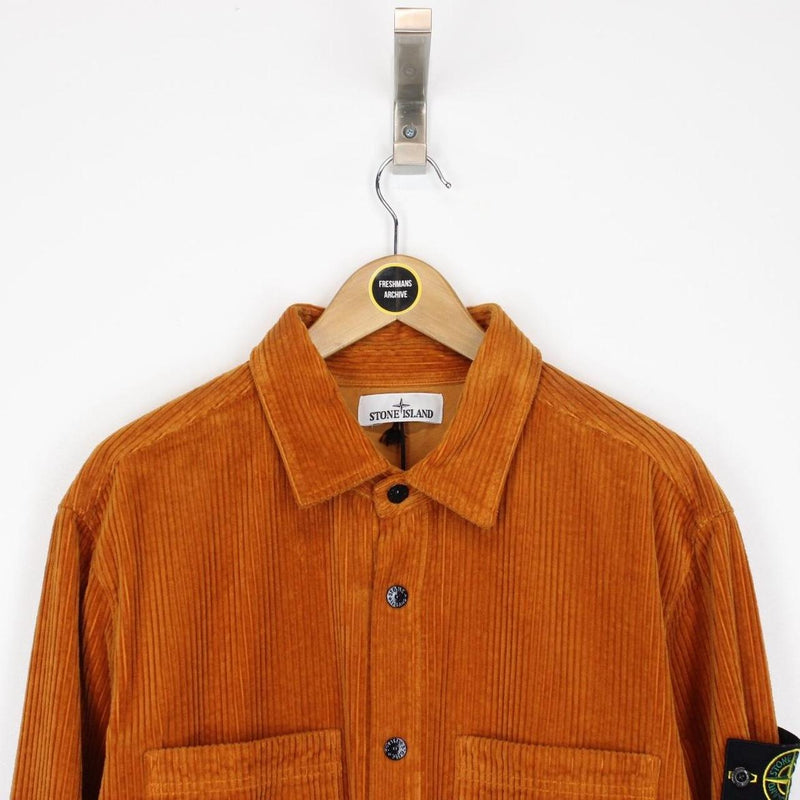 Stone Island AW 2023 Rust Orange Jumbo Corduroy Overshirt