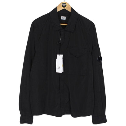 CP Company Black Chrome-R Nylon Full Zip Lens Overshirt Jacket