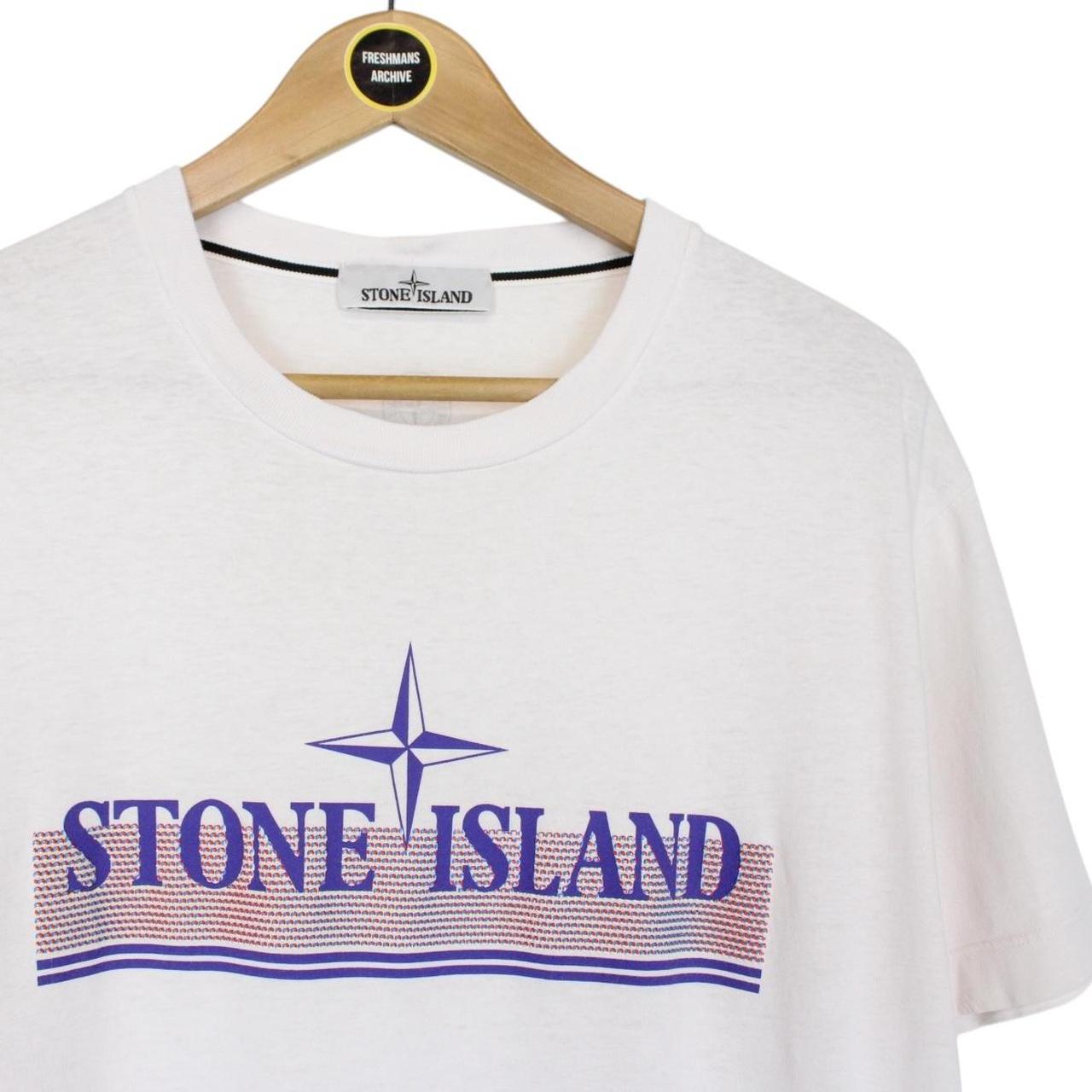 Stone Island SS 2022 White Short Sleeve Logo Print T-Shirt