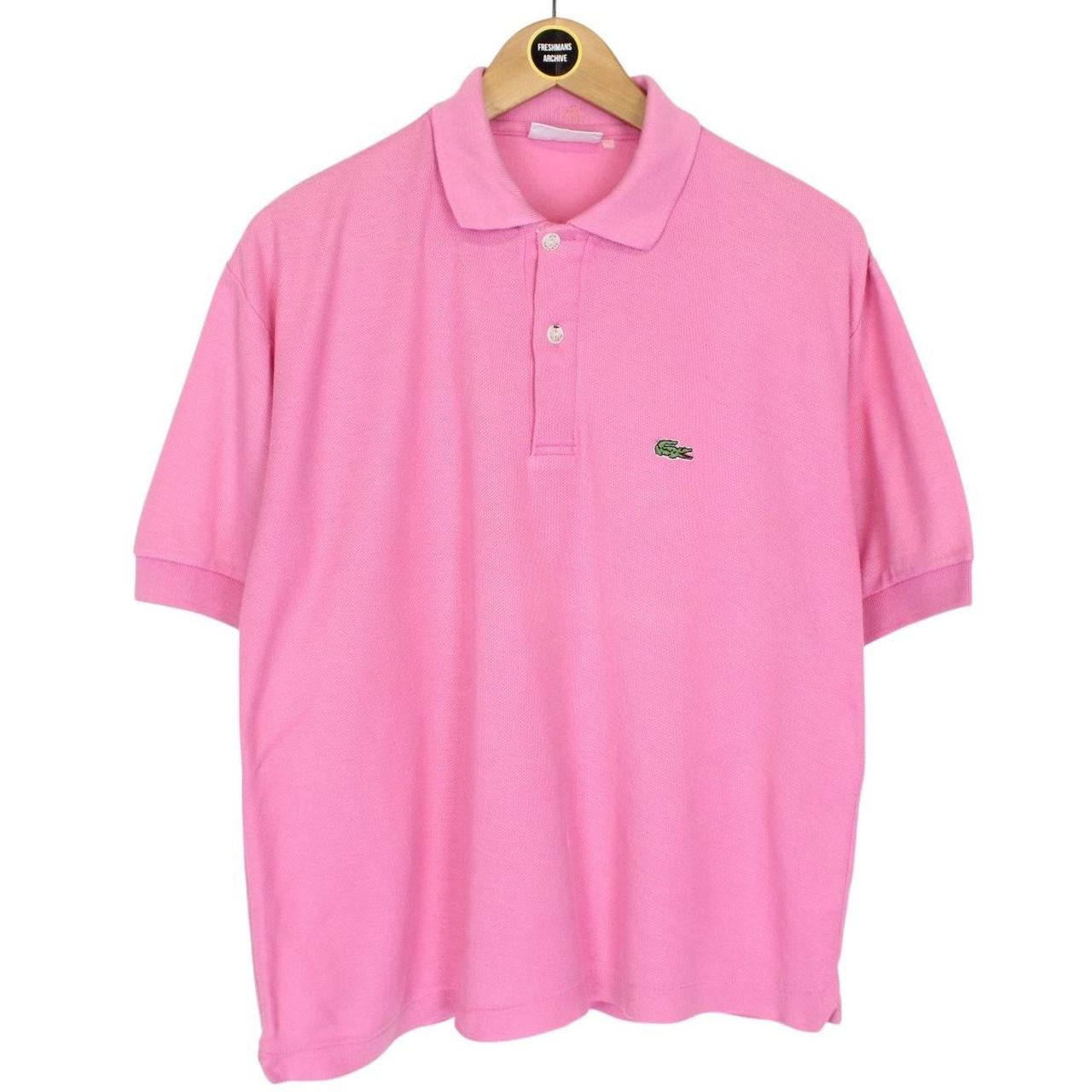 Vintage 90s Lacoste Pink Short Sleeve Cotton Polo Shirt