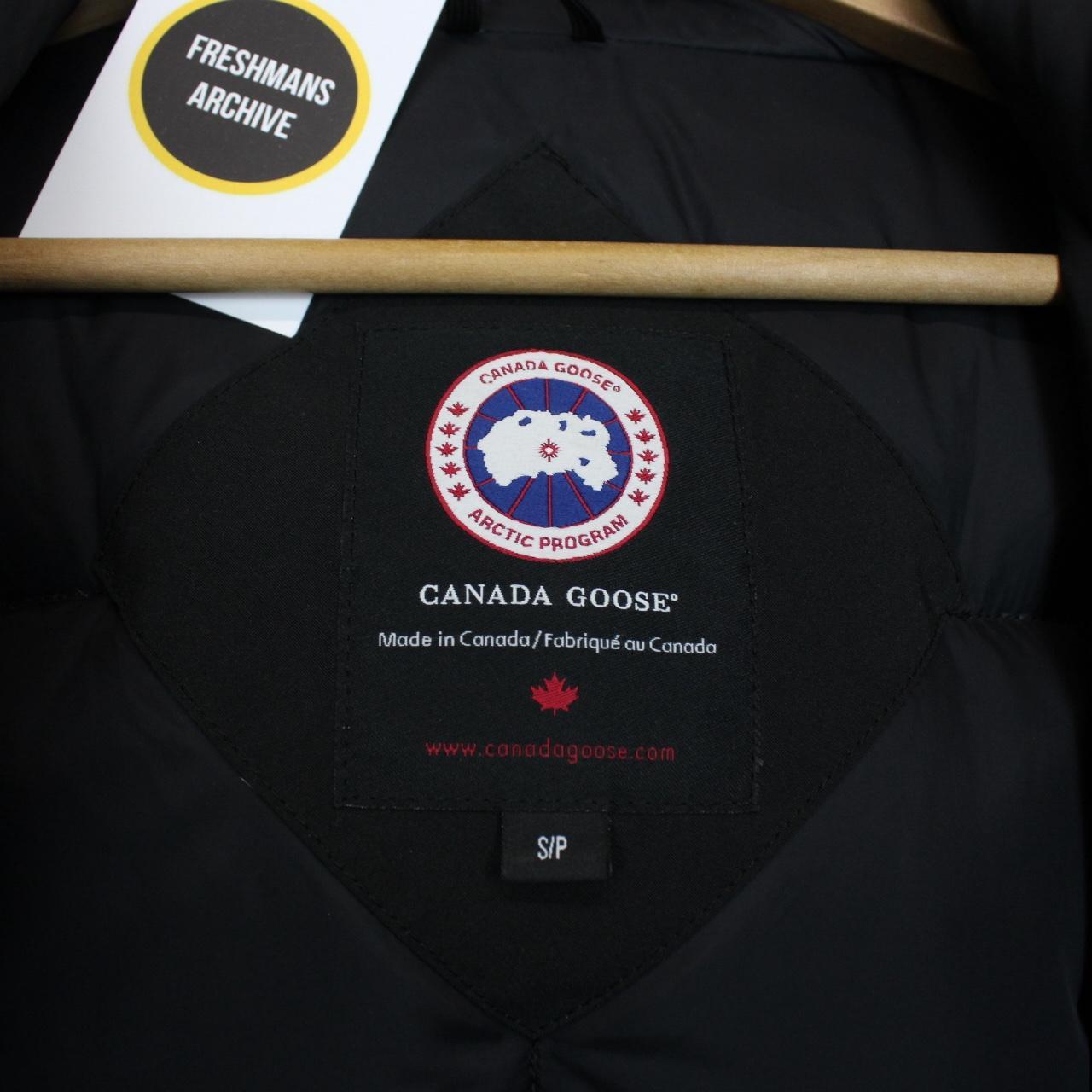 Canada Goose Black Langford Parka Down Coat with Fur Trim