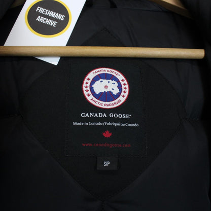 Canada Goose Black Langford Parka Down Coat with Fur Trim