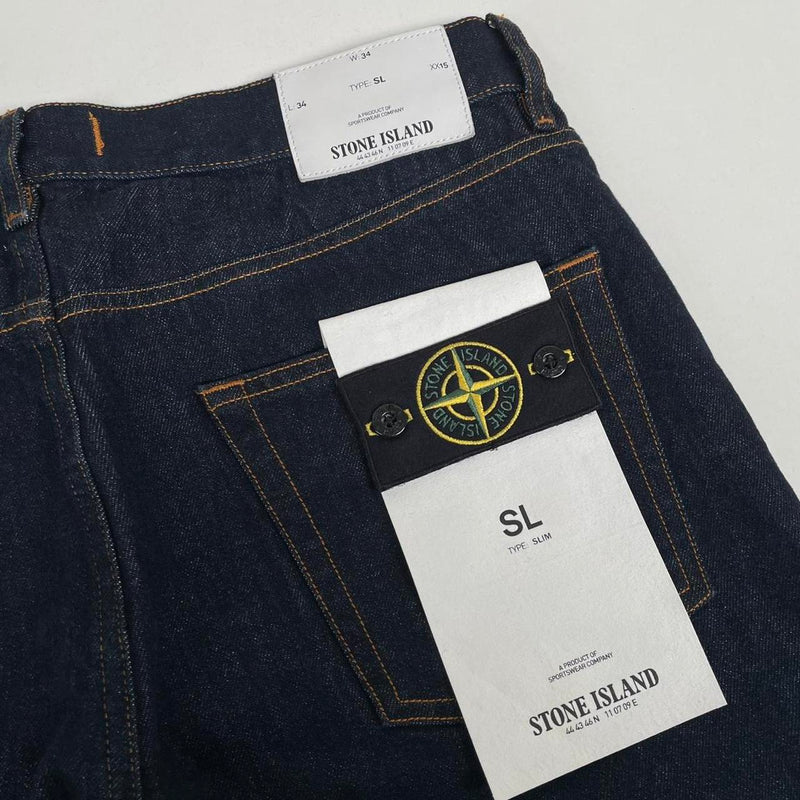 Stone Island SS 2018 Navy Blue Slim Fit Denim Jeans