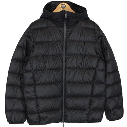Moncler Provins Black and White Full Zip Hooded Down Jacket