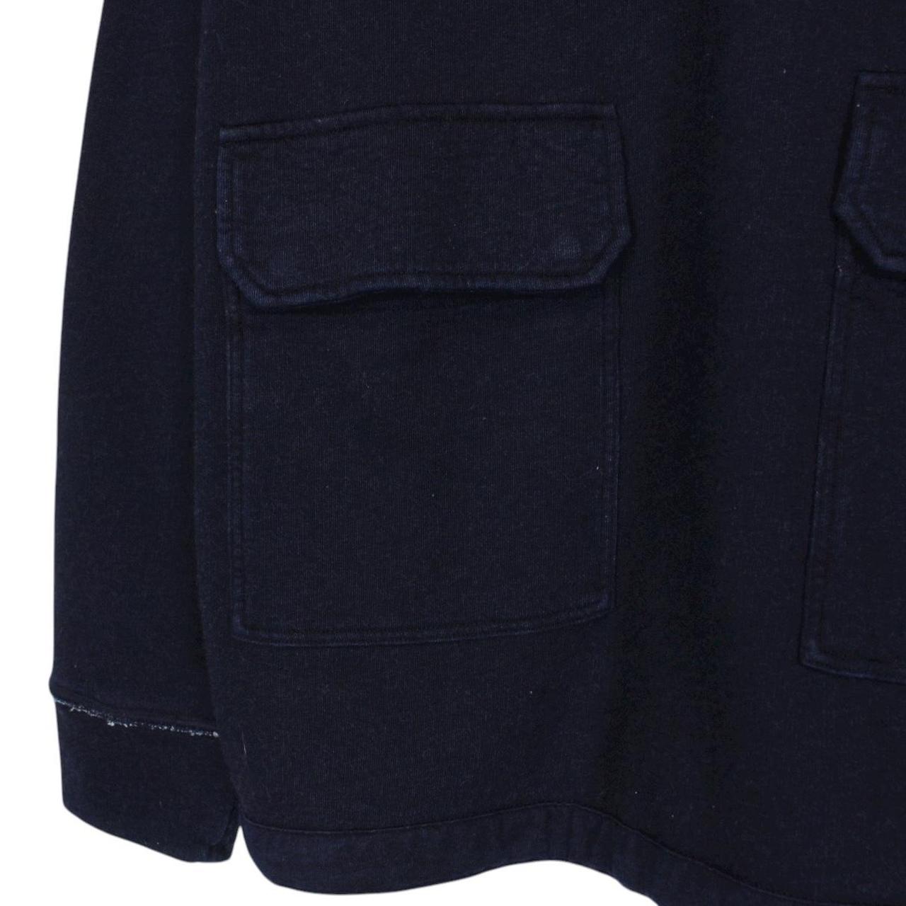 CP Company Denim Navy Blue Indigo Fleece Cotton Hoodie Jumper