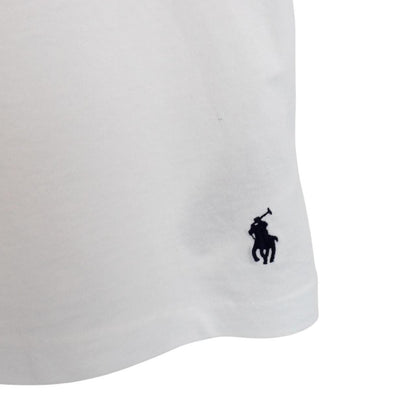 Polo Ralph Lauren white short sleeve cotton t-shirt with pocket and embroidered logo.