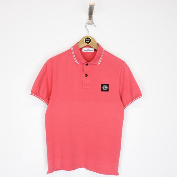 Stone Island Peach Short Sleeve Compass Polo Shirt