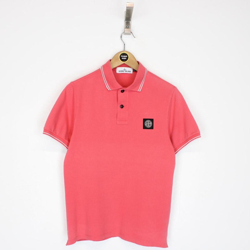 Stone Island Peach Short Sleeve Compass Polo Shirt