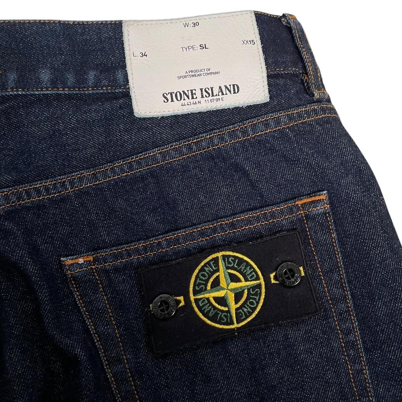 Stone Island Dark Navy Blue Slim Fit Denim Jeans