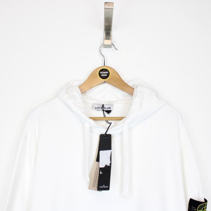 Stone Island AW 2024 White Heavyweight Hoodie Jumper
