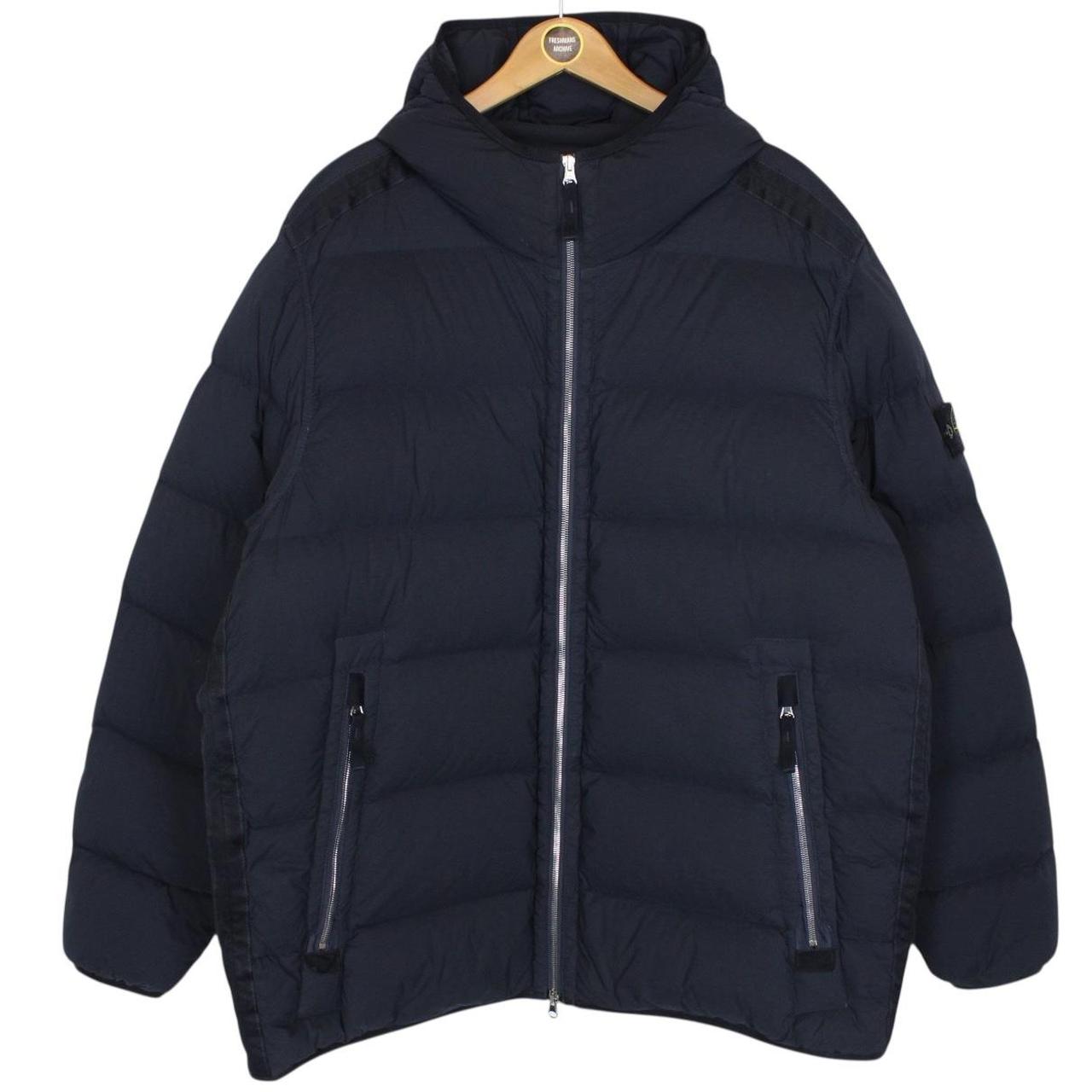 Stone Island AW 2023 Navy Blue Seamless Tunnel Nylon Down-TC Jacket