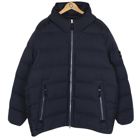 Stone Island AW 2023 Navy Blue Seamless Tunnel Nylon Down-TC Jacket
