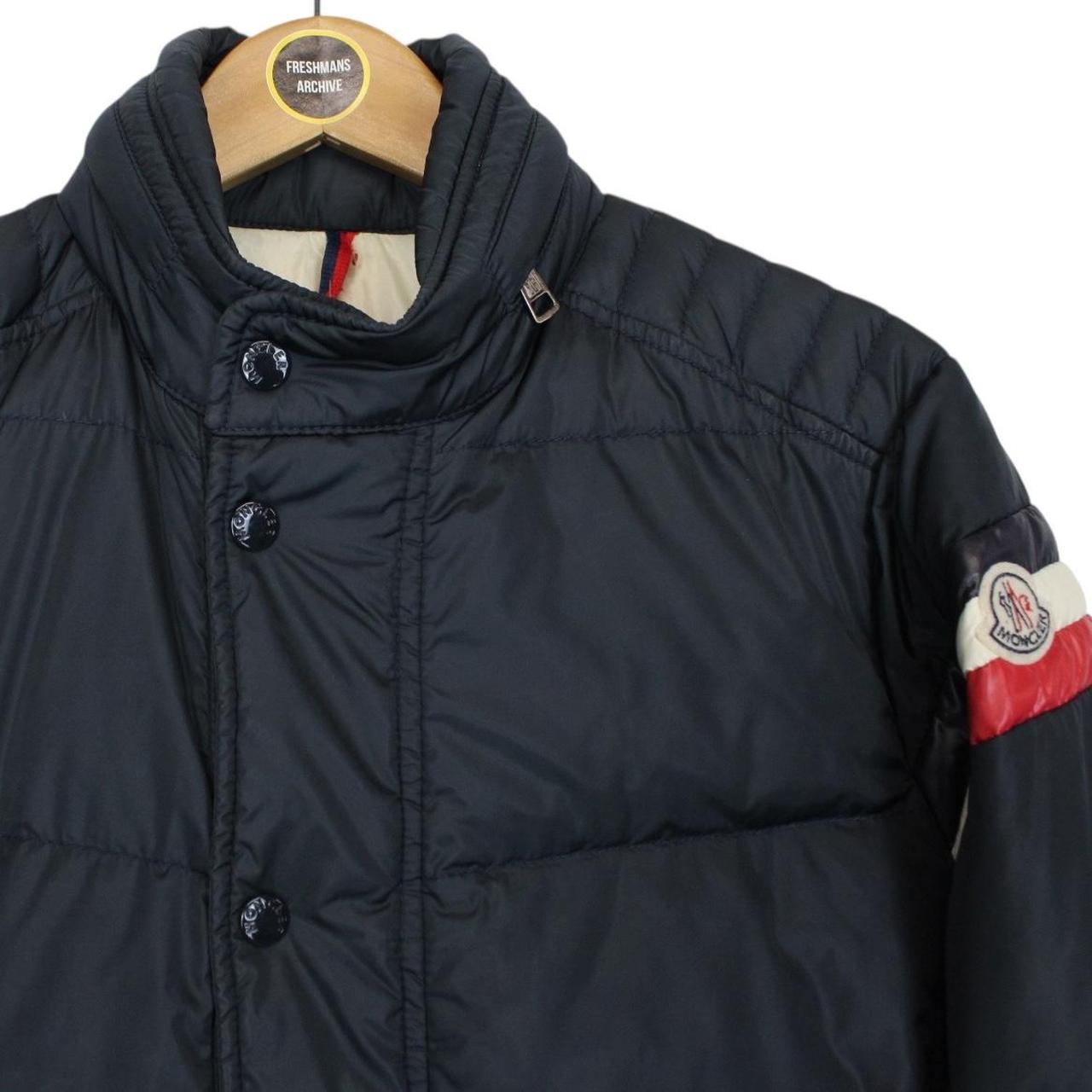 Moncler Chamonix Navy Blue Full Zip Down Jacket