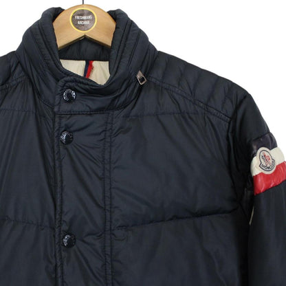 Moncler Chamonix Navy Blue Full Zip Down Jacket