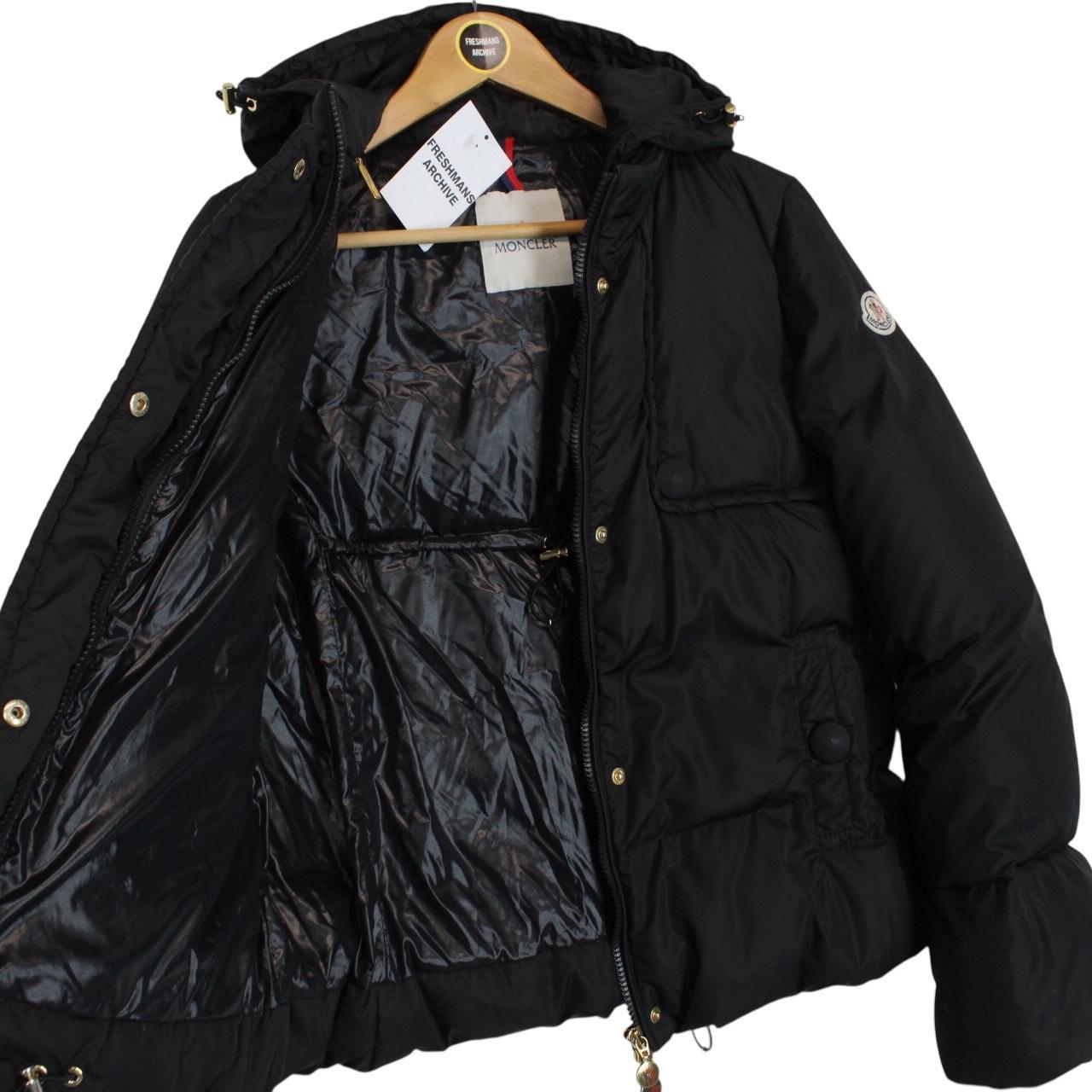 Moncler Amaryllis Black Full Zip Hooded Down Jacket
