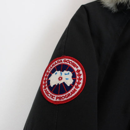 Canada Goose Black Chilliwack Bomber Down Jacket with Fur Trim